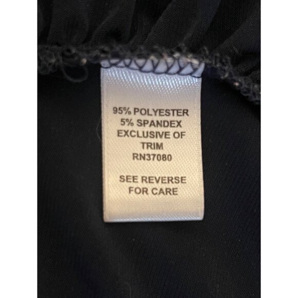 Cato Women Navy Blue V-Neck Ruched Top W/ Ring Detail XL Minimalist Comfortable - Picture 15 of 16